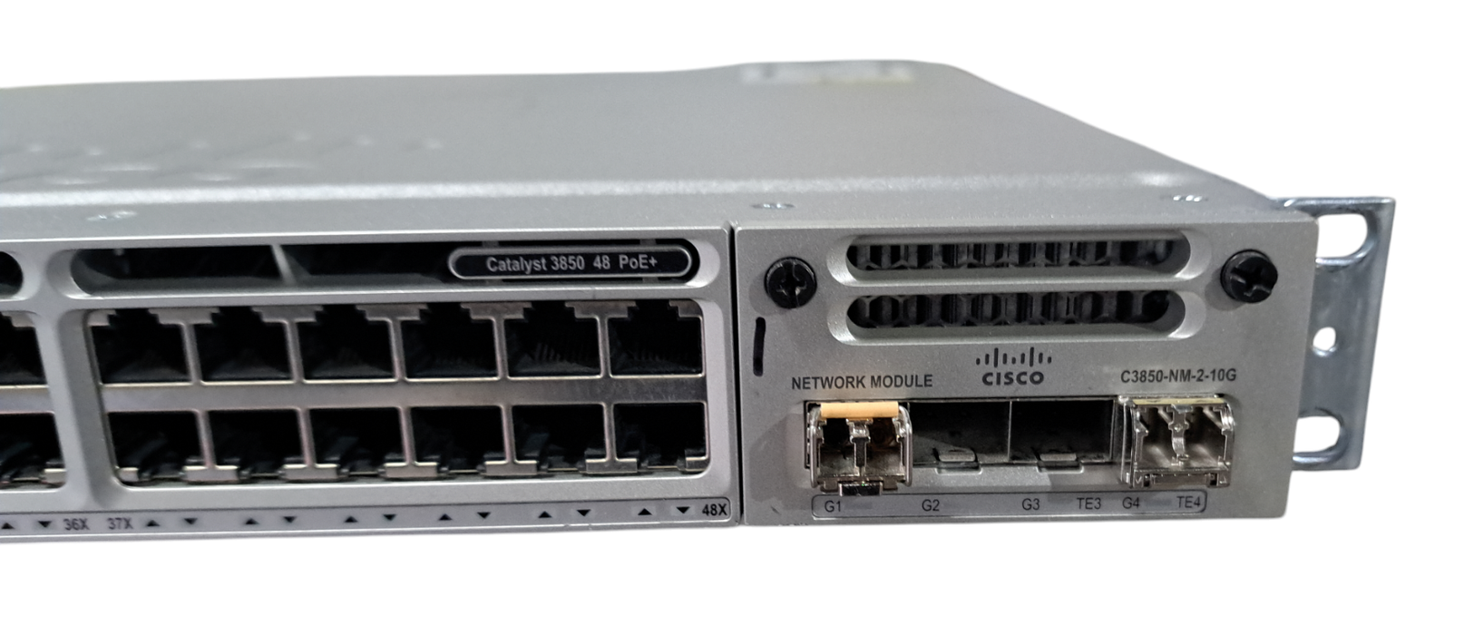 Cisco Catalyst WS-C3850 48 Port PoE Switch w/C3850-NM-2-10G Module