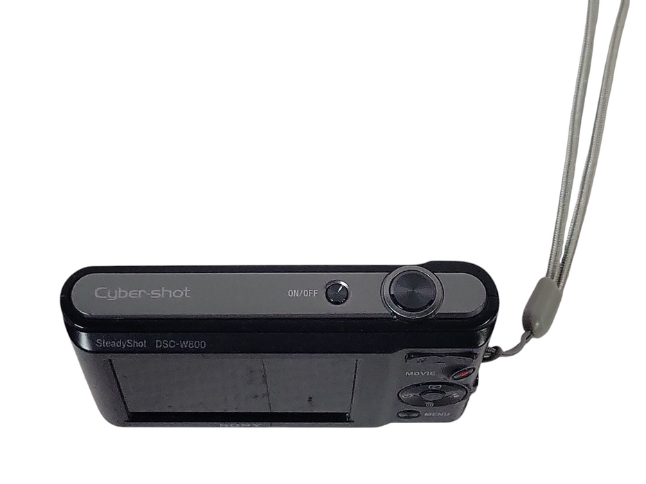 Sony Cybershot DSC-W800 Digital Camera 20.1MP 5x Optical Zoom No Charger/SD Card