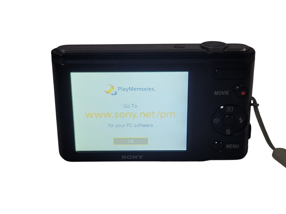 Sony Cybershot DSC-W800 Digital Camera 20.1MP 5x Optical Zoom No Charger/SD Card