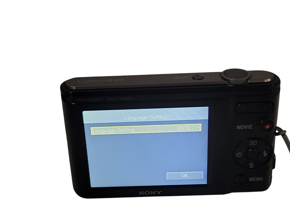 Sony Cybershot DSC-W800 Digital Camera 20.1MP 5x Optical Zoom No Charger/SD Card