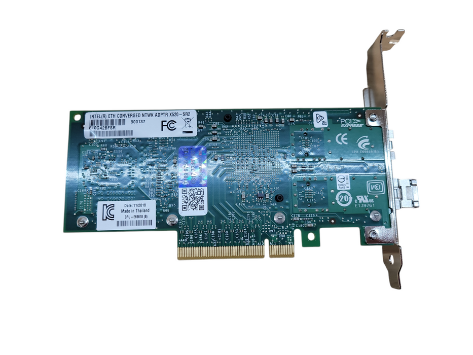 DELL Intel X520-DA2 10Gb SFP+ Dual Port PCI-e Network Adapter Card Dell 0XYT17