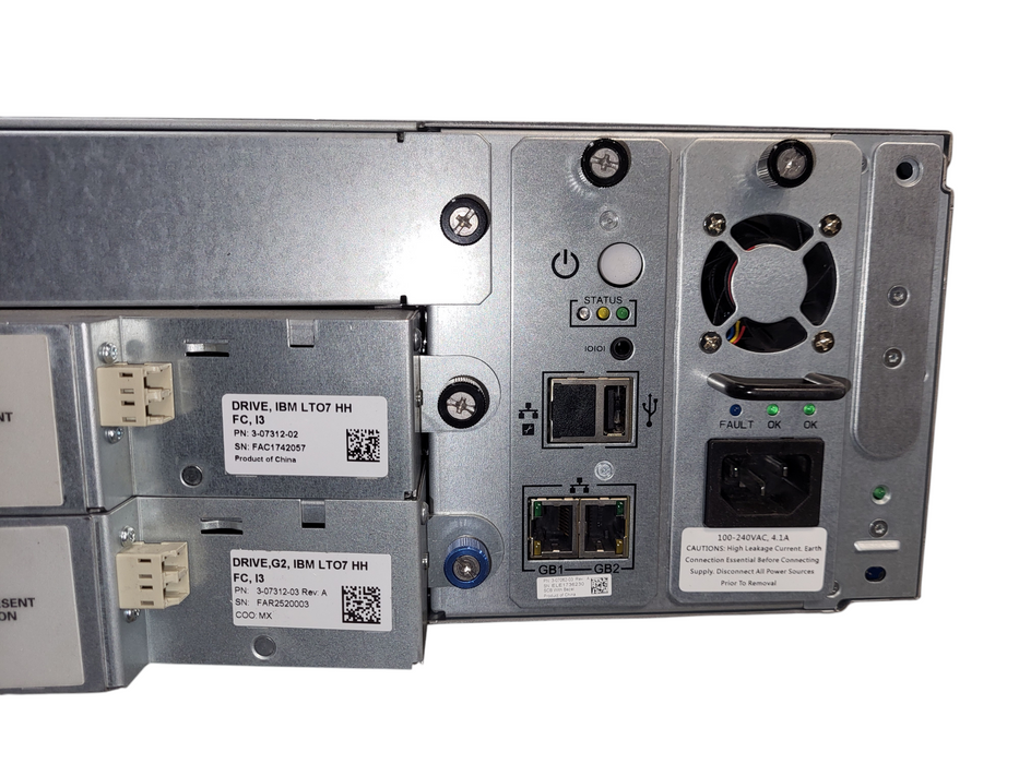 Quantum Scalar i3 Tape Library w/ 2x IBM LTO-7 HH Tape Drive 38L7175