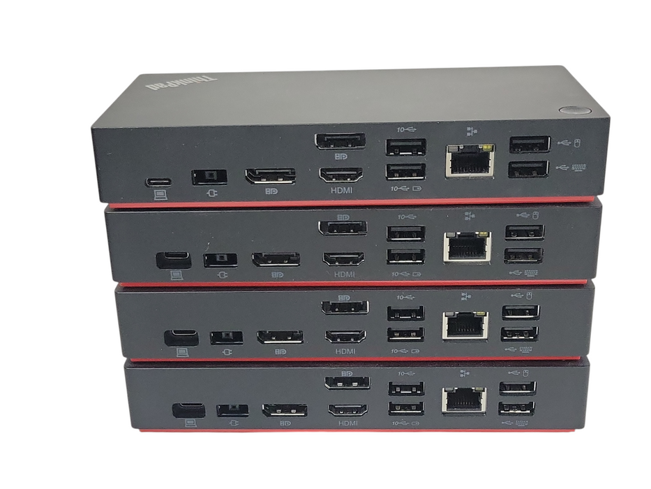 Lot of 4x Lenovo ThinkPad Universal USB-C Dock 3x Type 40AY and 3x 40AS