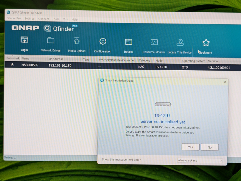 QNAP TS-421U Network Attached Storage 4 Bay NAS