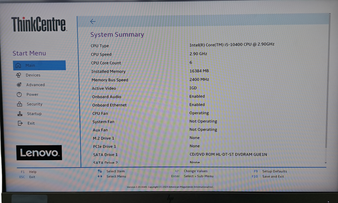 Lenovo ThinkCentre M70s | Intel Core i5-10400 @2.90GHz, 16GB DDR4, NO HDD
