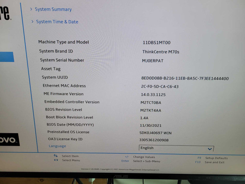 Lenovo ThinkCentre M70s - Core i5-10400 | 16GB RAM | 1TB SSD Q%
