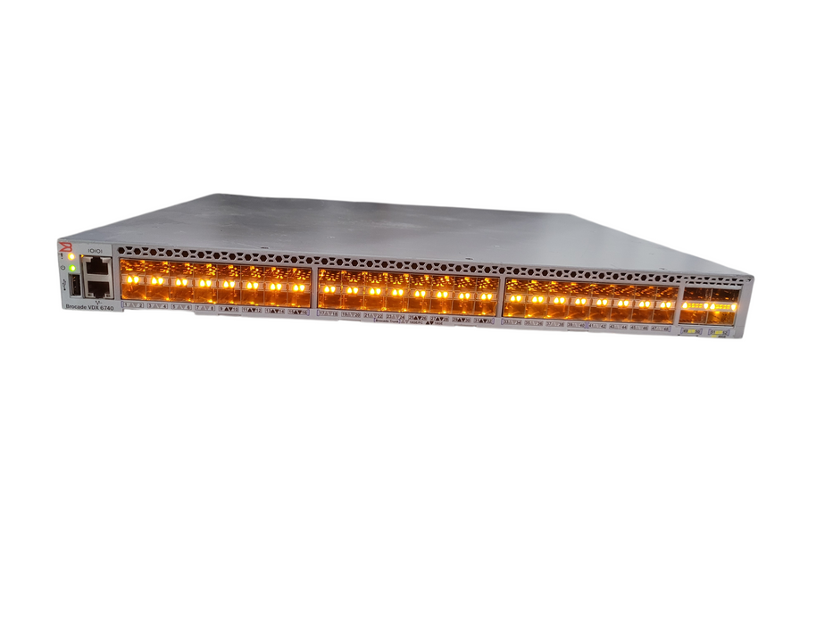 Brocade VDX 6740 BR-VDX6740-48-F 48x 10GbE SFP+ + 4x 40Gb QSFP+ Switch