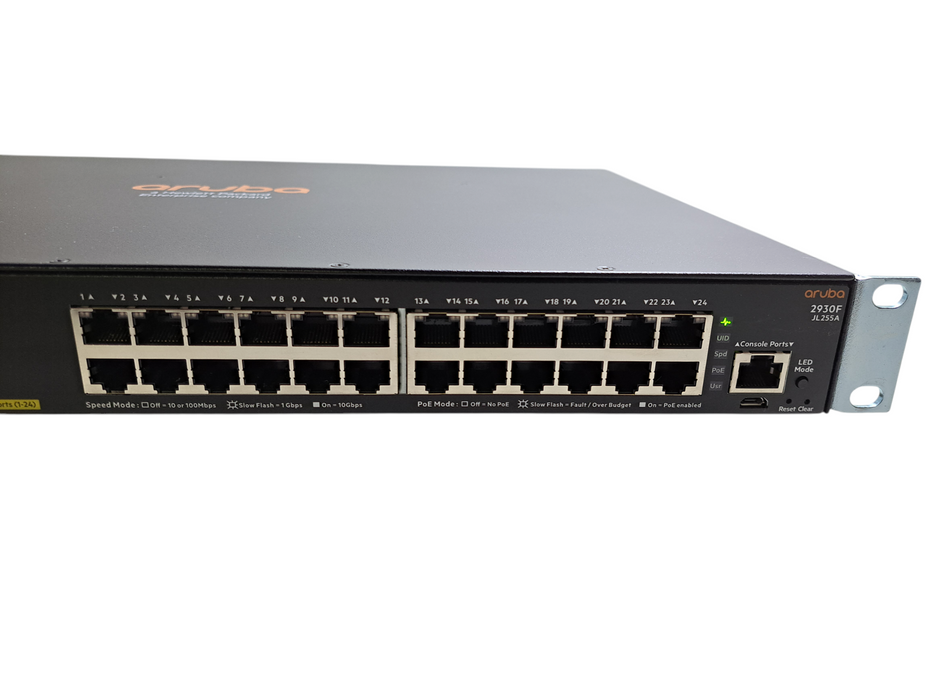 HPE Aruba JL255A 2930F 24G PoE+ 4SFP+ L3 Gigabit Ethernet Network Switch