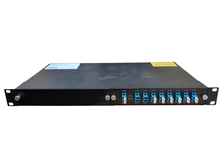 FMU 2-Slot 1U 19" Rack Chassis w/ 8ch Single Fiber DWDM Mux Demux C22-36