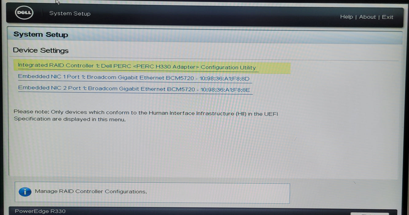Dell PowerEdge R330 | Xeon E3-1230 v5 @3.40GHz 32GB DDR4 PERC H330 | NO HDD