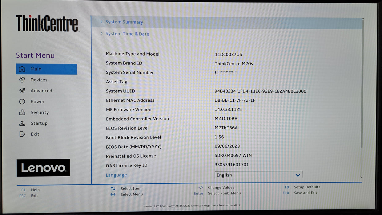 Lenovo ThinkCentre M70s | Intel Core i5-10400 @2.90GHz, 16GB DDR4, 256GB NVMe