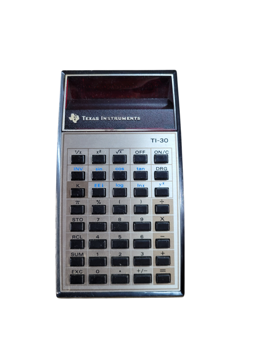 Vintage Texas Instruments TI-30 1976 Calculator + Case/Manual Made in USA