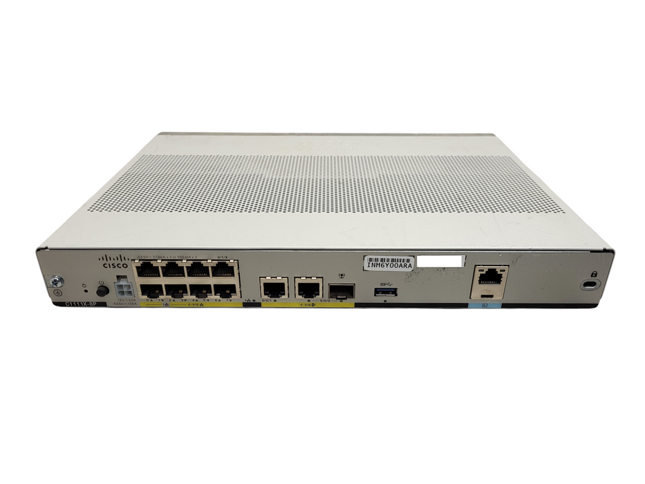Cisco ISR C1111X-8P ISR 1100 8 Ports Gigabit Ethernet Services Router No AC