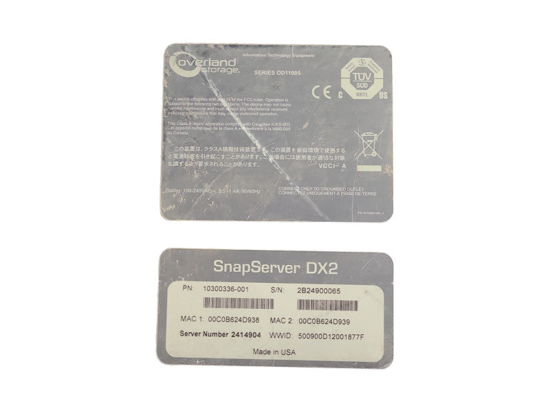 Overland Storage SnapServer DX2 2U 12x3.5\\", READ