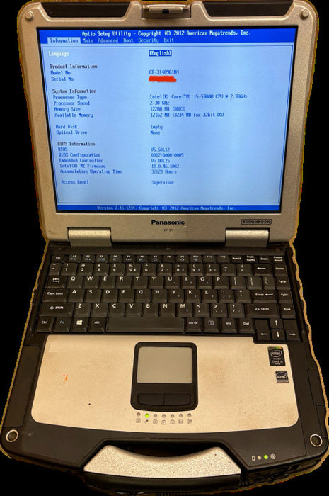 Panasonic ToughBook CF-31 TOUCH i5-5300U 12GB RAM No HDD 32620Hrs READ