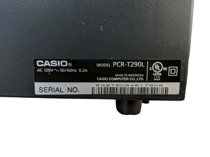 Casio Electronic Cash Register PCR-T290 - PCR-T290L, Comes with keys Q