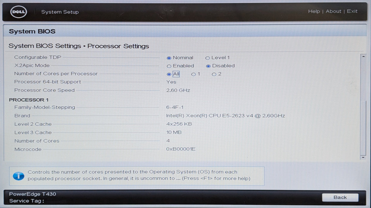 Dell PowerEdge T430 Tower, Xeon E5-2623v4, 32GB DDR4, H330, No HDD