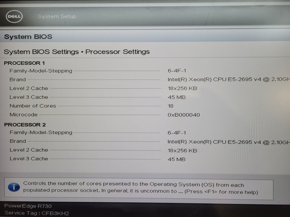 DELL PowerEdge R730 2x Intel Xeon E5-2695 v4 8GB RAM