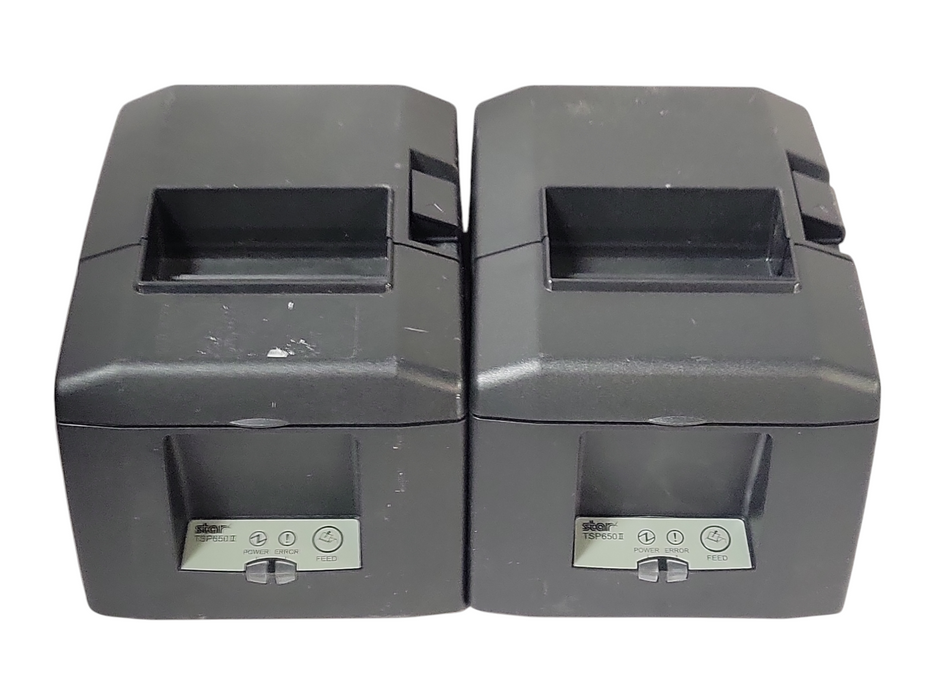 Lot of 2x Star TSP650II Direct Thermal POS Receipt Printer USB 654IIU, READ