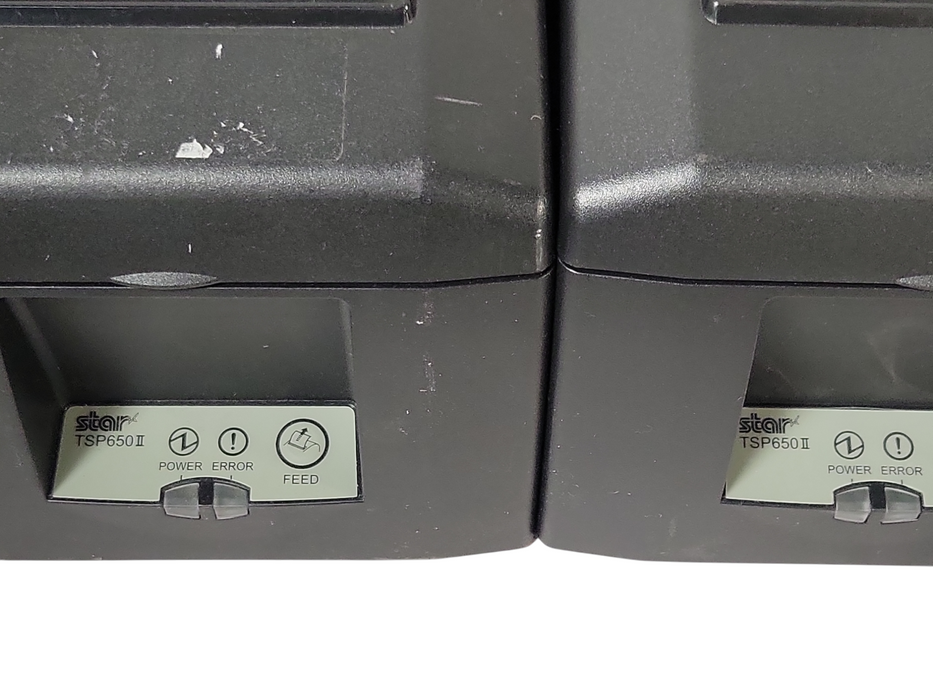 Lot of 2x Star TSP650II Direct Thermal POS Receipt Printer USB 654IIU, READ