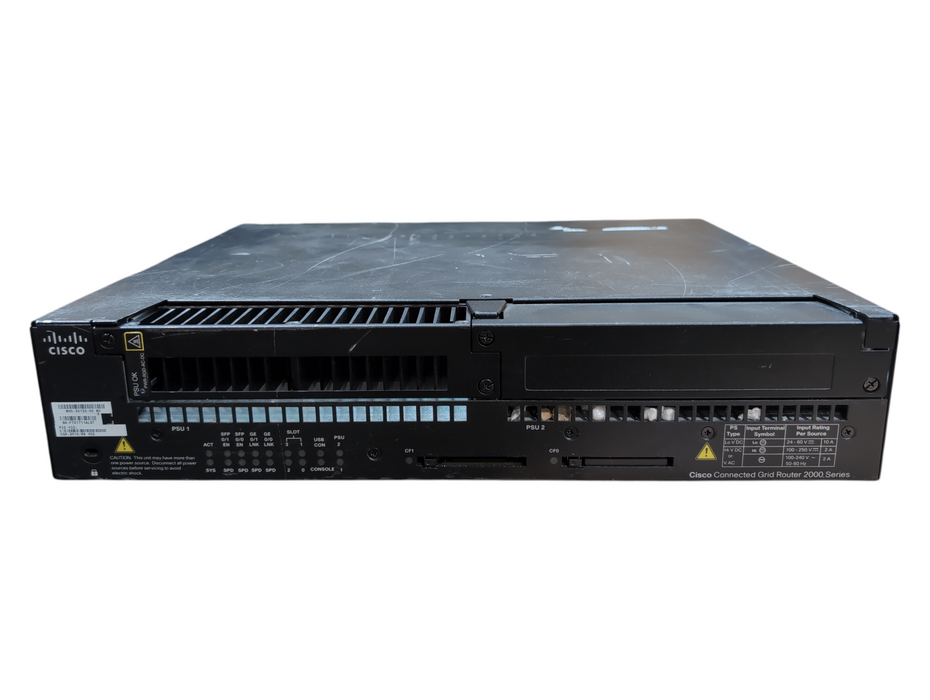 Cisco CGR-2010/K9 V02 Router w/ GRWIC-D-ES-2S-8PC 2x PSU
