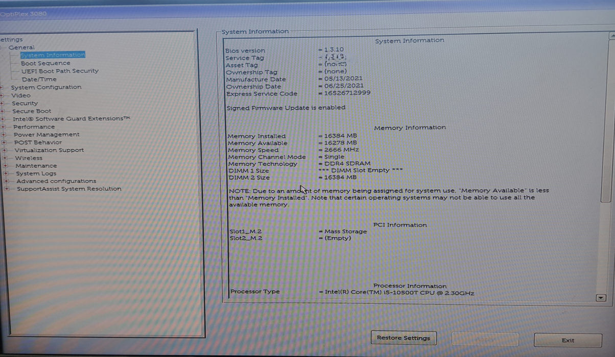 Dell Optiplex 3080 Micro | i5-10500-T @ 2.30Ghz | 16GB | 256GB NVME READ