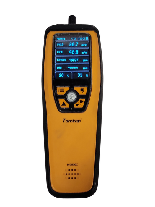Temtop M2000C Air Quality Monitor PM2.5 PM10 CO2 Data Export Settable Alarm