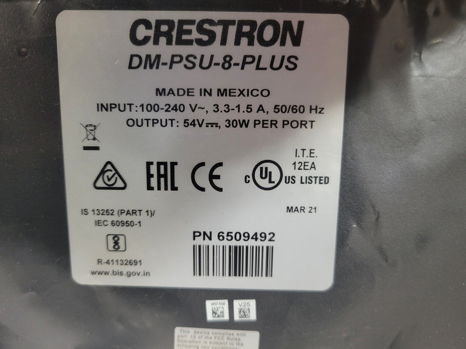 Open-Box Crestron DM‑PSU‑8‑PLUS Plus 8‑Output Power Supply 6509492