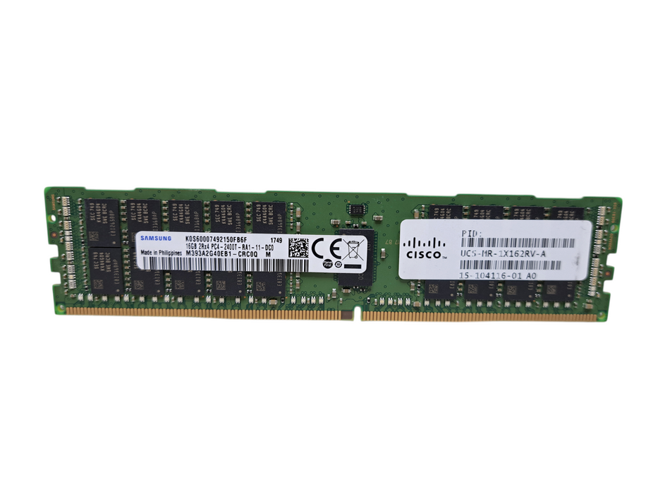 Lot of 15x Samsung 16GB 2Rx4 PC4-2400T-RA1 DDR4 Server Memory M393A2G40EB1-CRC0Q