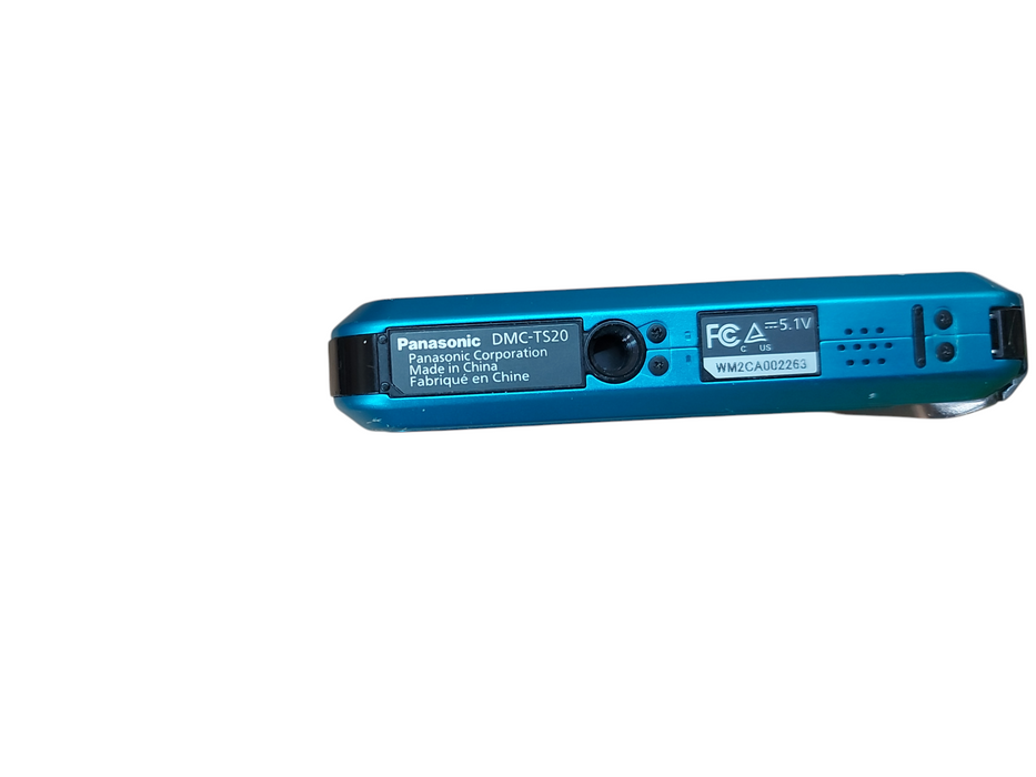 Panasonic Lumix DMC-TS20 16.1MP Digital Camera Blue with Battery