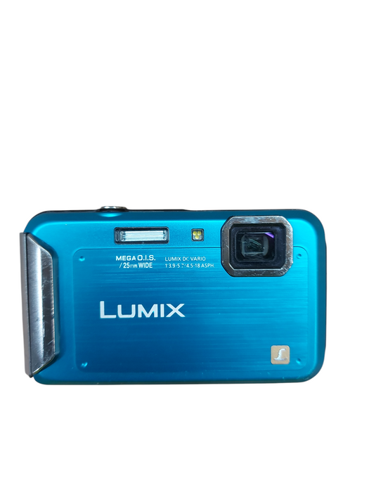 Panasonic Lumix DMC-TS20 16.1MP Digital Camera Blue with Battery