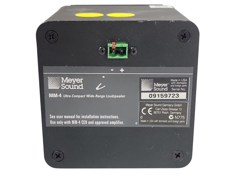 MEYER MM-4 ULTRA COMPACT WIDERANGE LOUDSPEAKER, NO BRACKET