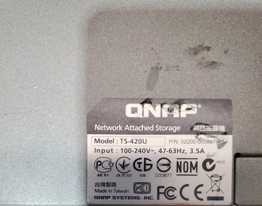 QNAP TS-420U 4x 3.5" Bay Network Attached Storage - No HDD *READ*
