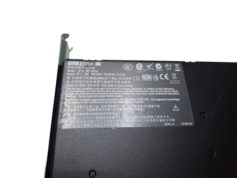Citrix NSMPX-5550 NetScalar Load Balancer NS6xCu No HDD's *READ*