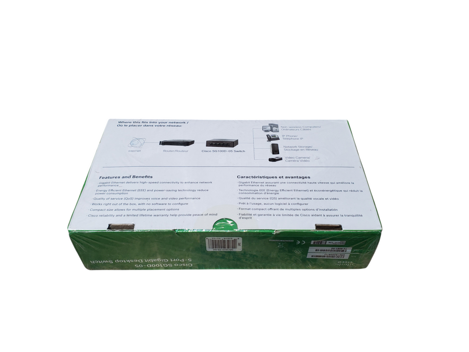 NEW - Cisco SG100D-05 5-Port Gigabit Desktop Switch