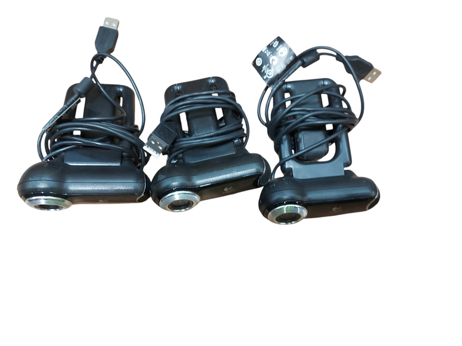 Lot 3x Logitech QuickCam Pro 9000 HD USB Webcam 2MP