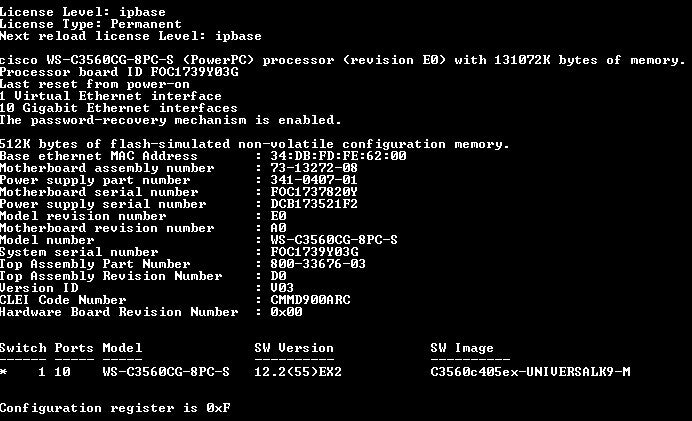 Cisco Catalyst WS-C3560CG-8PC-S V03 8-Port PoE Ethernet Switch @