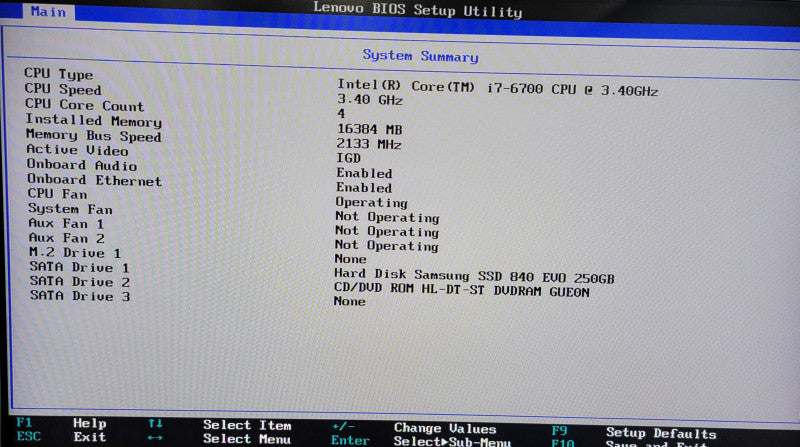 Lenovo ThinkCenter M710t| i7-6700 CPU 3.40GHz | 16GB RAM| 250GB SSD