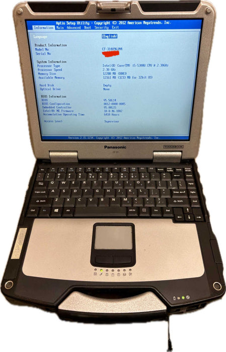 Panasonic ToughBook CF-31 TOUCH i5-5300U 12GB RAM No HDD 6410Hrs READ