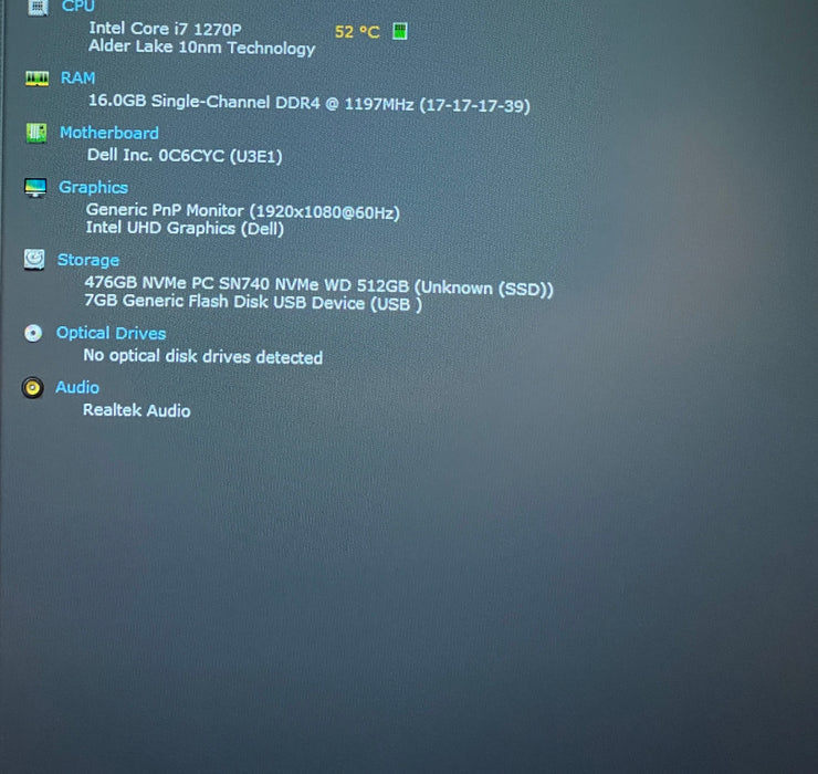 Dell Latitude 5530 Core i7-1270P vPRO 16GB RAM 512GB SSD No Power Adapter READ!