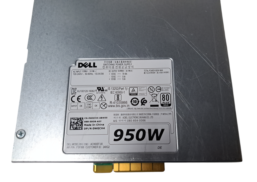 Dell 80+ Gold 950W Power Supply - AC950EF
