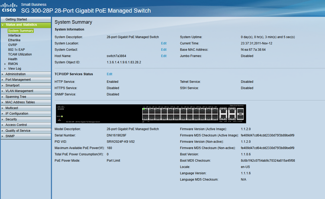 Cisco Small Business SG 300-28P 28-Port Gigabit PoE Managed Switch