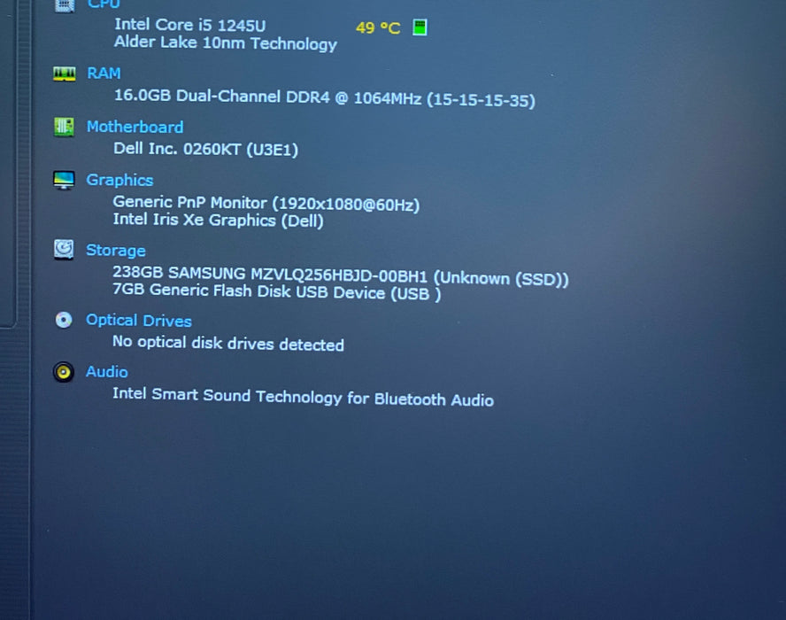 Dell Latitude 5430 i5-1245U 1.60GHz 16GB RAM 256GB SSD READ!
