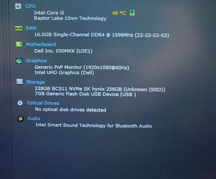 Dell Latitude 5440 Core i5-1345U 1.60GHz 16GB RAM 256GB SSD READ!