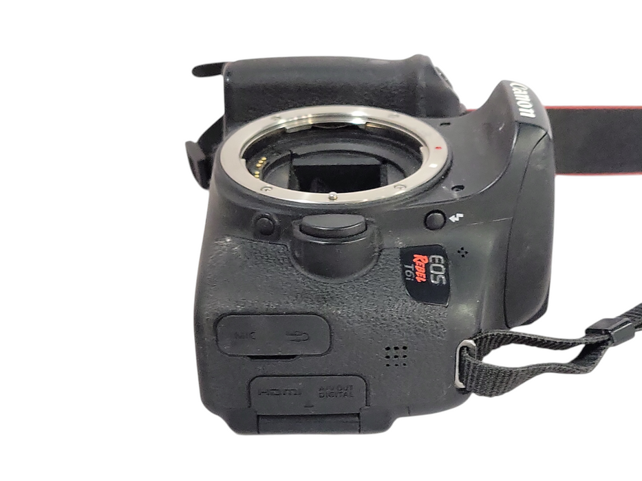 Canon EOS Rebel T6i DSLR Camera 24.2MP BODY ONLY, READ