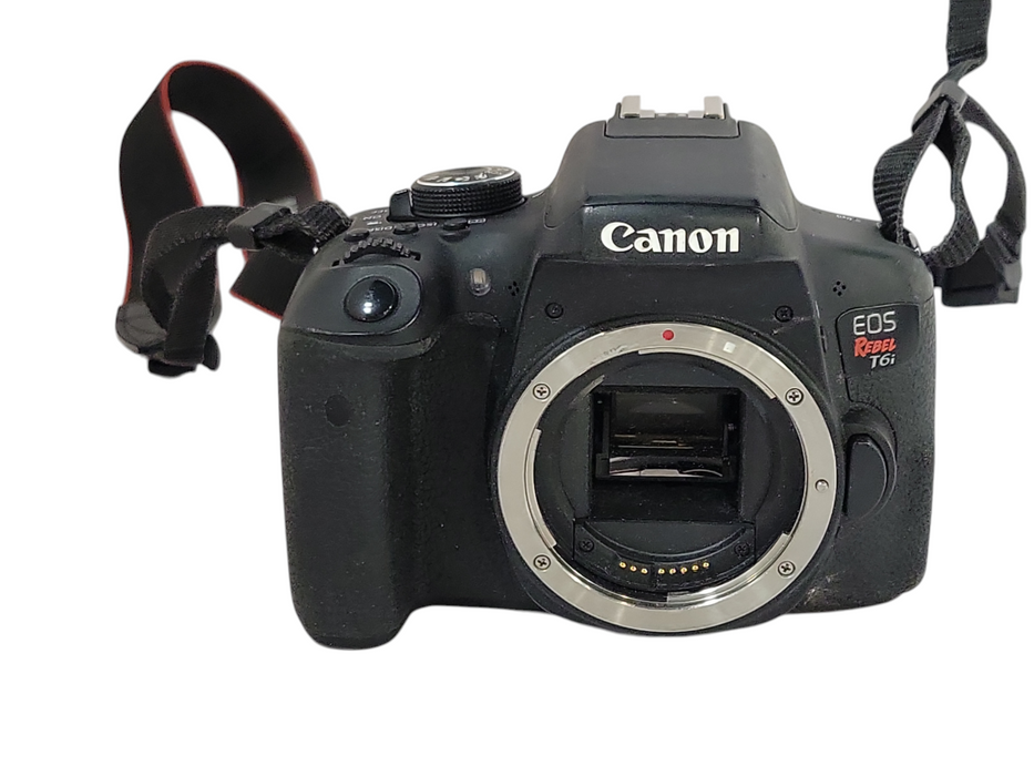 Canon EOS Rebel T6i DSLR Camera 24.2MP BODY ONLY, READ