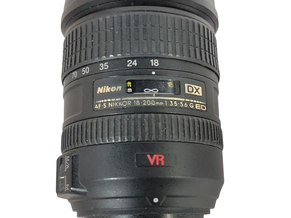 Nikon DX SWM VR ED IF Aspherical 72 AF-S NIKKOR 18 200MM 1.3 5-5.6 G ED lens