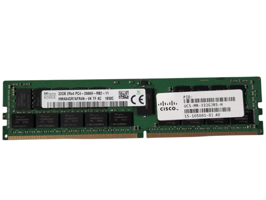 Cisco 32GB DDR4 Server RAM Memory Module 2Rx4 PC4-2666V-RB2-11 SKHynix
