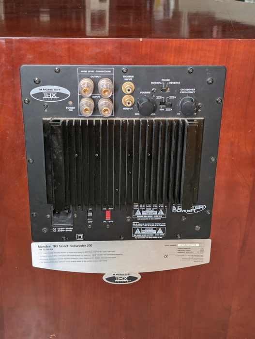 Monster THX Select Subwoofer 200 PLEASE READ