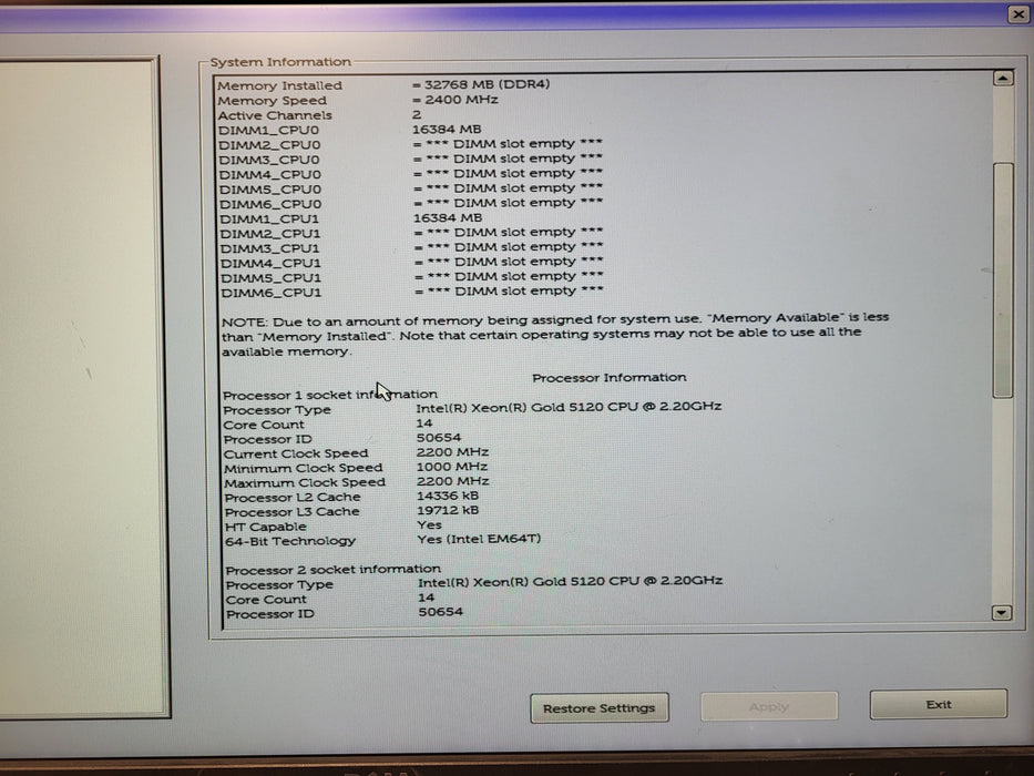 DELL Precision 7820 2x Xeon GOLD 5210 @ 2.2GHz 32GB DDR4 240GB SSD P2000 GPU